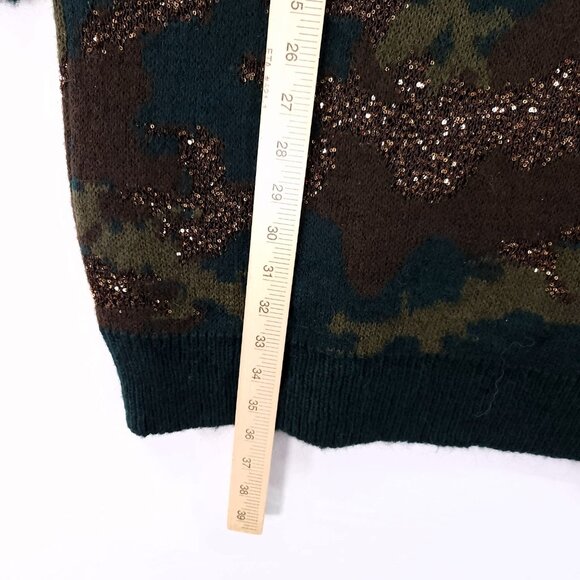 Guess Alpaca Blend Sweater Dress Size XS Made in Italy Deana Soft Camo Glitter - Picture 6 of 15